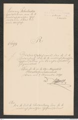 k.k. naturhistorisches Hofmuseum, Intendanzakten 1885-1896 (Hauer), Aktenzahl Z.643/1890, Seite 1